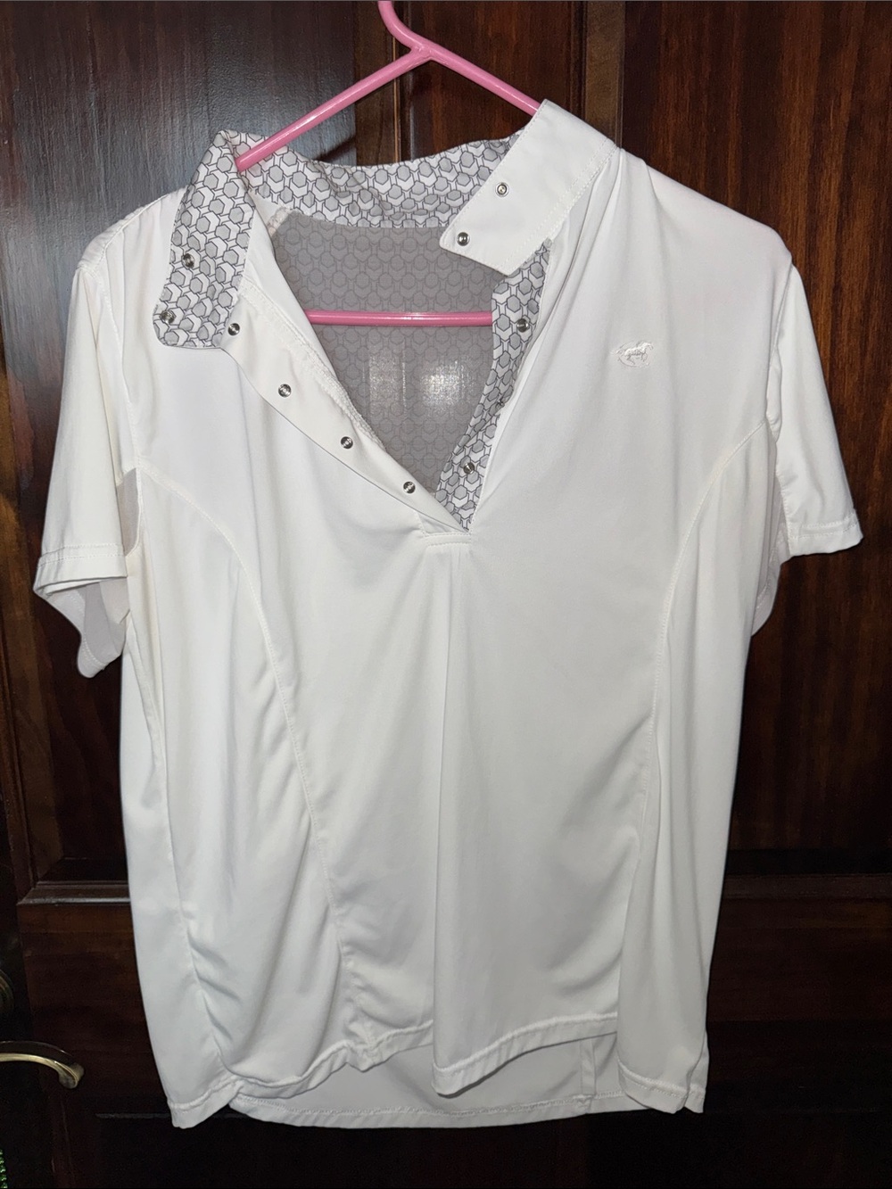 Large SmartPak Short Sleeve Show Sun Shirt Geo Print